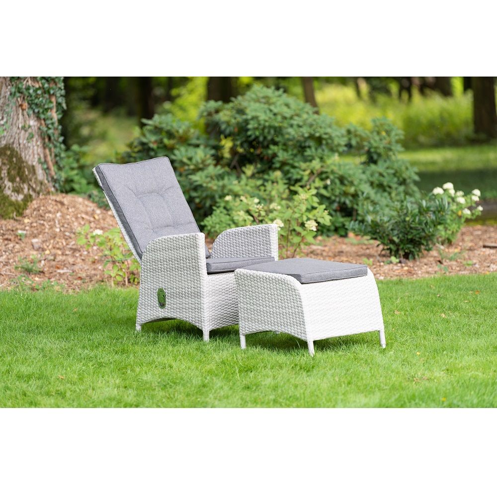 Fotel ogrodowy z podnóżkiem PONTE - regulowane oparcie