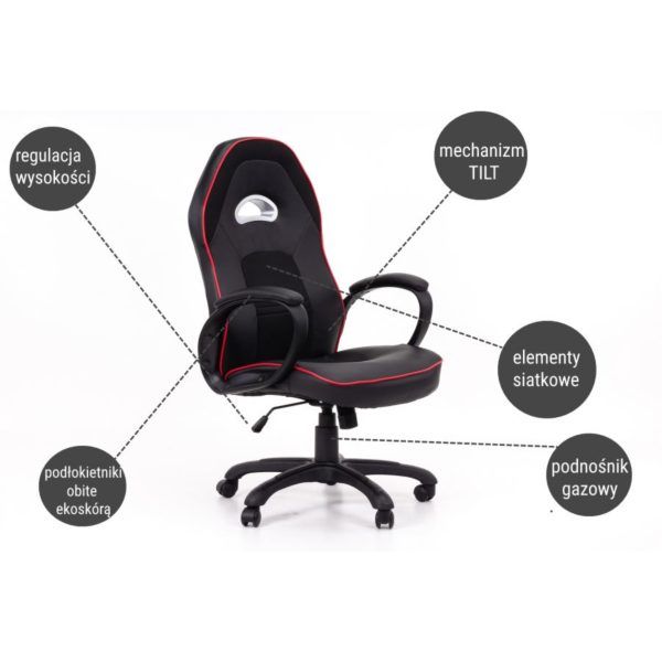 rayo8 Fotel obrotowy Rayo black - zalety