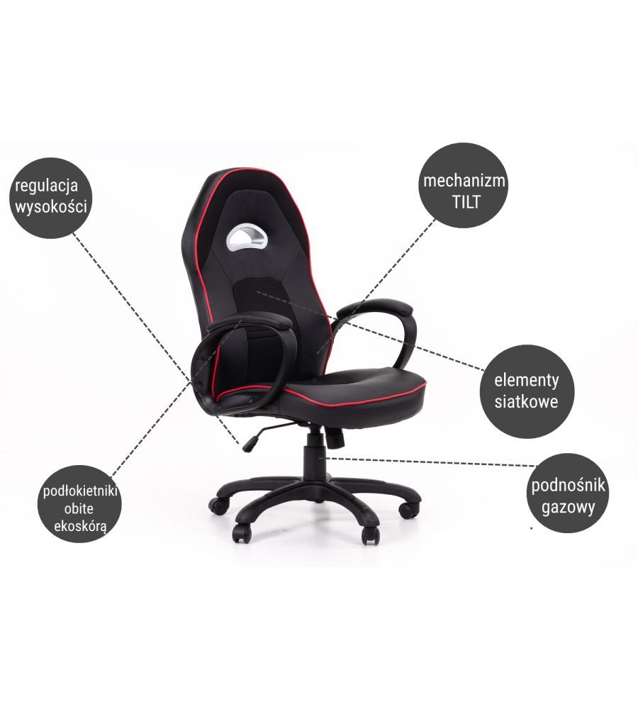 rayo8 Fotel obrotowy Rayo black - zalety