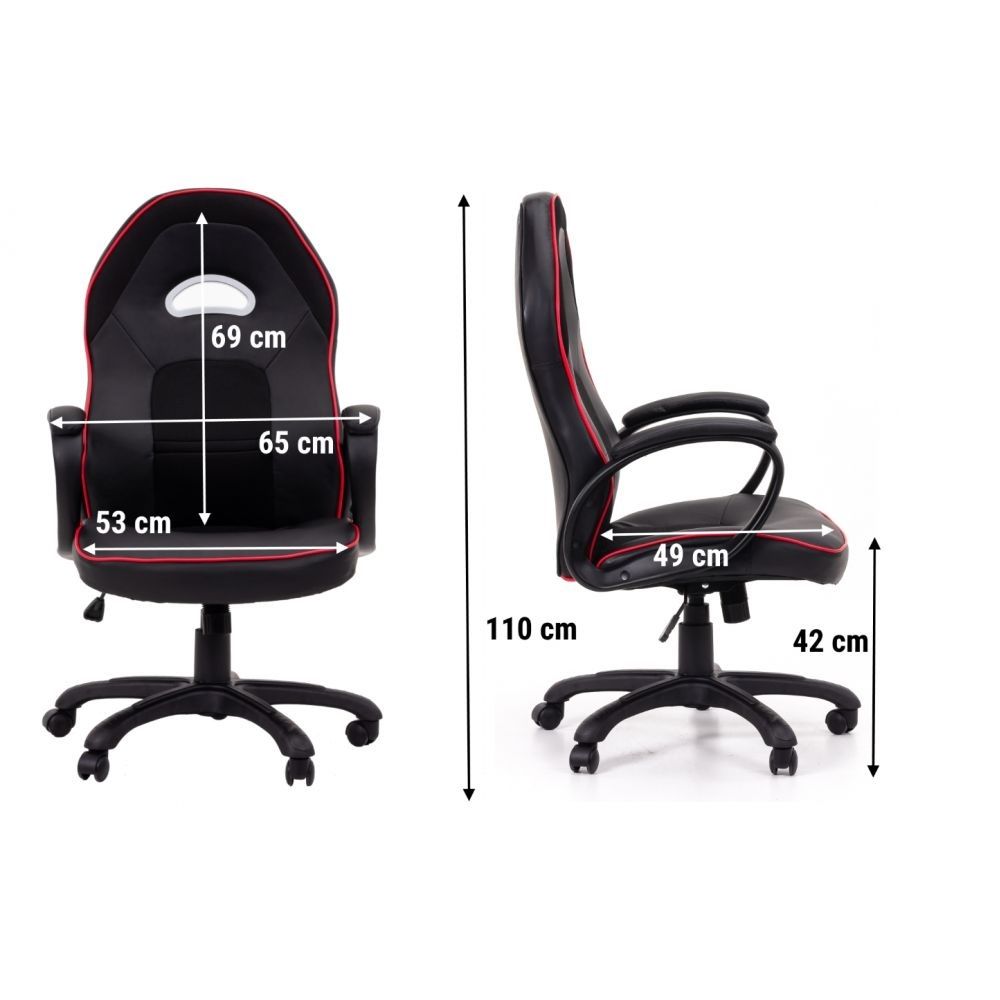 rayo9 Fotel obrotowy Rayo black - wymiary